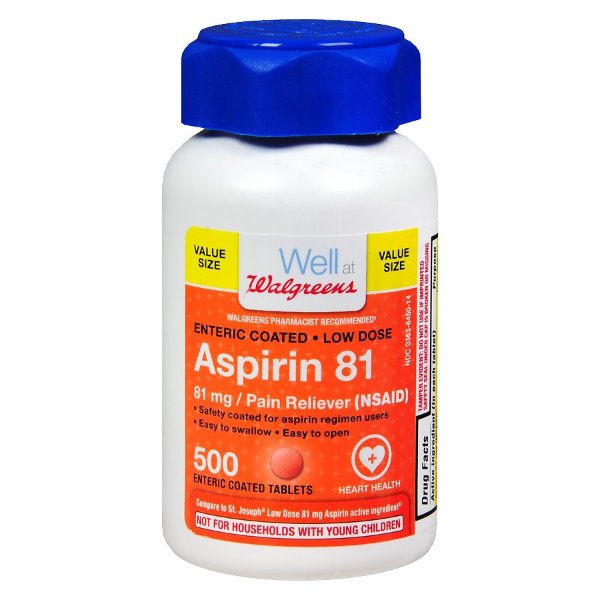 Low Dose 81mg Aspirin Safety Coated Tablets