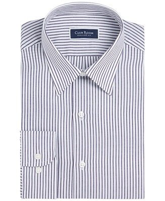 Men's Classic/Regular-Fit Stripe Dress Shirt, Created For Macy's