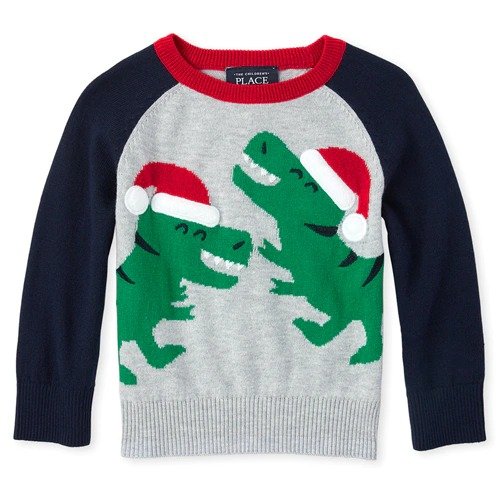 Toddler And Boys Merry Rex-Mas Sweater