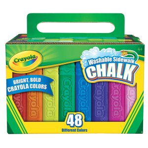 Crayola 可水洗户外地面粉笔，48色