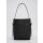 Pebbled Leather Top Handle Bucket Tote Bag