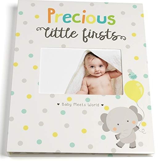 Baby Memory Book for First Year to Five, Record Each Milestone from Your Child in a Keepsake Journal, For Boys and Girls, Modern Photo Album and Baby Shower Guestbook, 9 Inch x 11.5 Inch Cover
