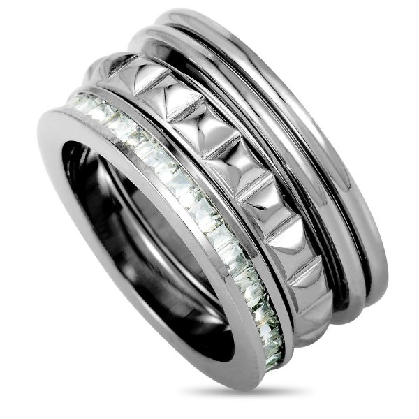 - "Astound" Stainless Steel Ring Set KJ81WR0501-05