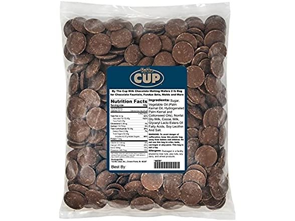 The Cup Milk Chocolate Melting Wafers 2 lb Bag for Chocolate Fountain, Fondue Sets, Molds and More