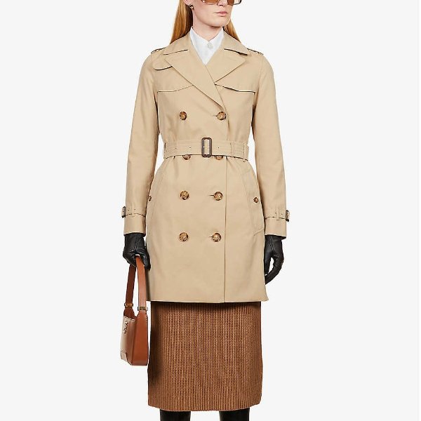 Islington short cotton-twill trench coat