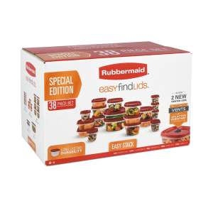 Coming Soon:Rubbermaid Easy Find Vented Lids Food Storage Containers, Set of 19 (38 Pieces Total)