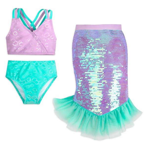 Ariel Deluxe Swimsuit Set for Girls – The Little Mermaid | shopDisney