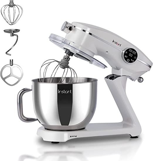 Instant Stand Mixer Pro, 600W 10-Speed Electric Mixer with Digital Interface, 7.4-Qt Stainless Steel Bowl, From the Makers of Instant Pot, with Dishwasher Safe Whisk, Dough Hook and Mixing Paddle