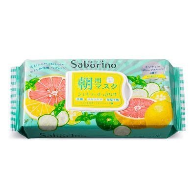 BCL Saborino Morning Care Face Mask Mint & Grape Fruit 32sheets