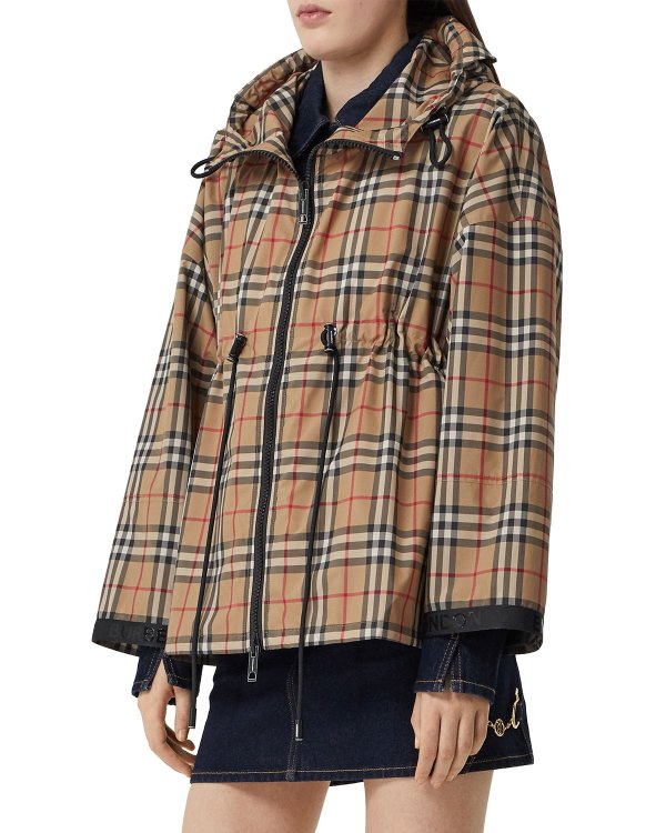 Bacton Check Hooded Jacket