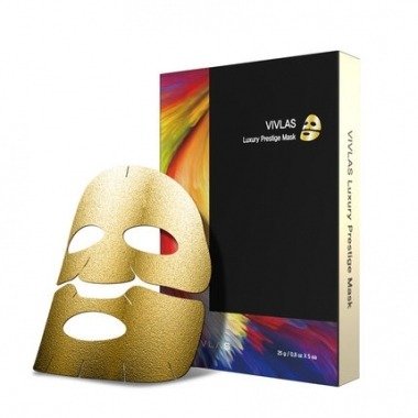 韩国VIVLAS 奢华黄金铂金锡纸蒸汽面膜5片一盒