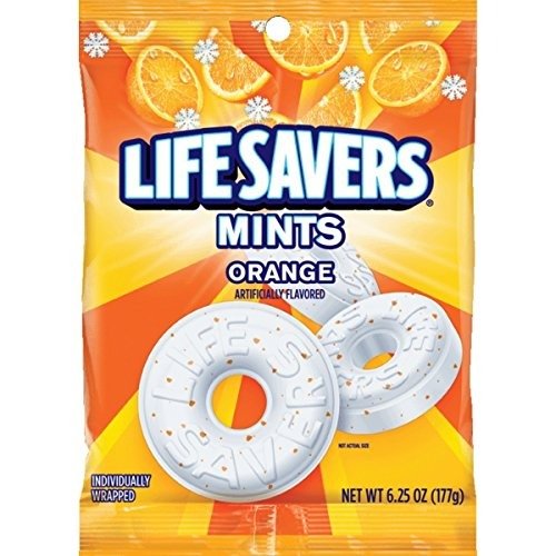 Orange Mints Candy Bag, 6.25 ounce (12 Packs)