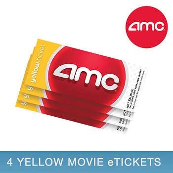 AMC Yellow Movie eTickets, 4-pack