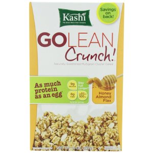 Kashi GOLEAN Crunch! Cereal, Honey Almond Flax, 14-Ounce Boxes (Pack of 4)