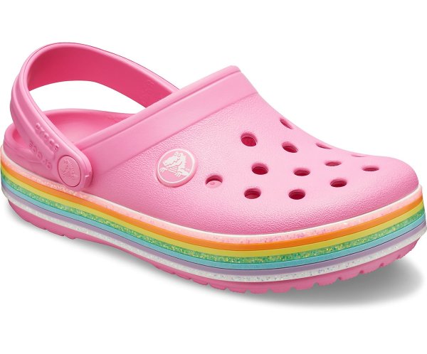 儿童粉色洞洞鞋