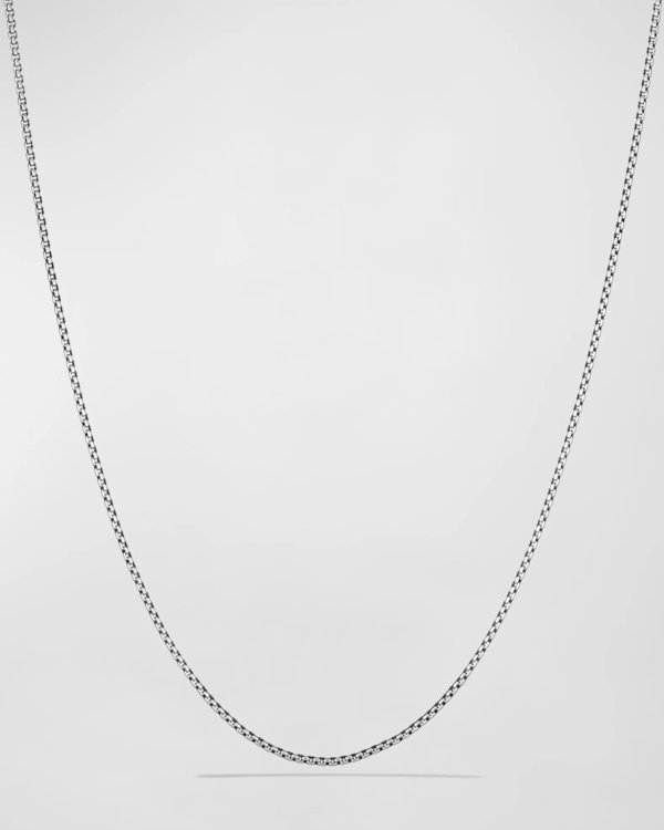 Box Chain Necklace with Gold, 18"L
