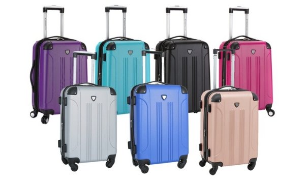 Traveler's Club 20" Hardside Spinner Expandable Carry-On Luggage