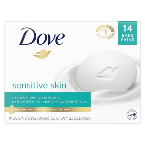 Dove 温和沐浴皂14块装热卖 每块仅$0.85！
