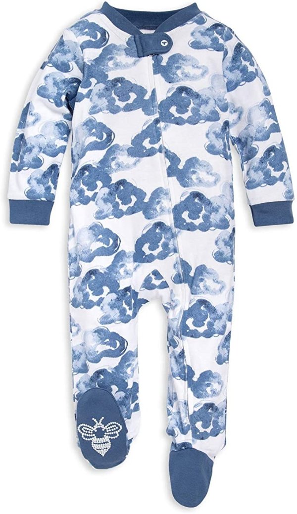 's Bees Baby Baby Boys' Sleep and Play Pjs, 100% Organic Cotton One-Piece Romper Jumpsuit Zip Front Pajamas