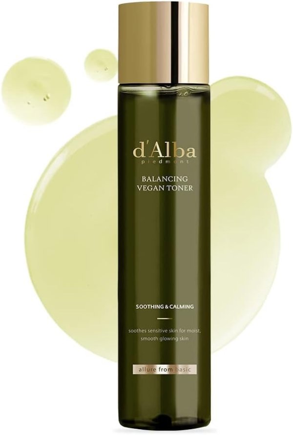 d’Alba Italian White Truffle Mild Skin Balancing Vegan Toner, Mild pH formula, Suitable for Sensitive Skin, Lightweight Finish