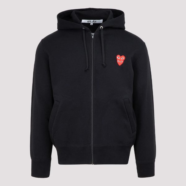 Overlapping Heart Hooded Jacket