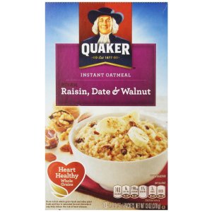 精选口味Quaker 速溶早餐燕麦片, 8或10袋/盒 (4盒装)