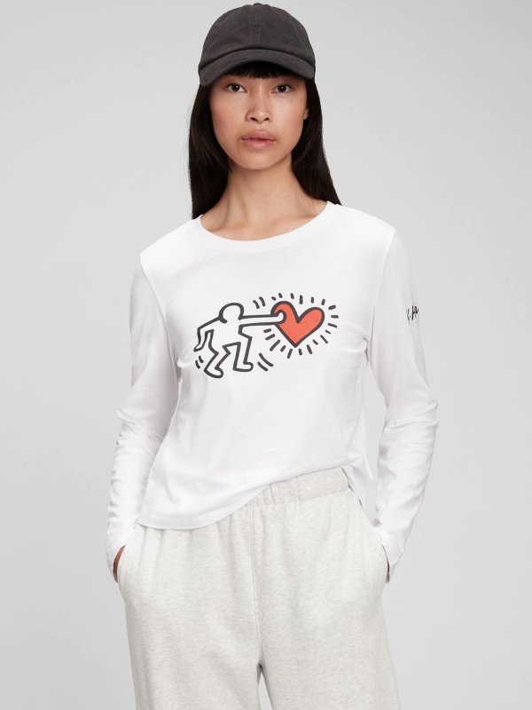 X Keith Haring Shrunken 图案T恤