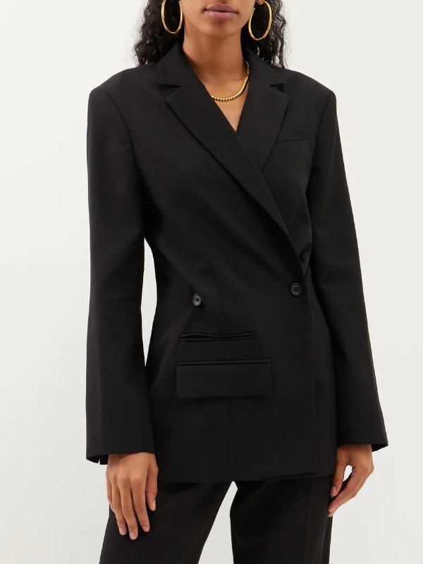 Tibau double-breasted wool suit jacket | Jacquemus