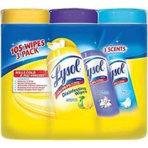  Lysol Disinfecting Wipes 35-Count Tub 3-Pack