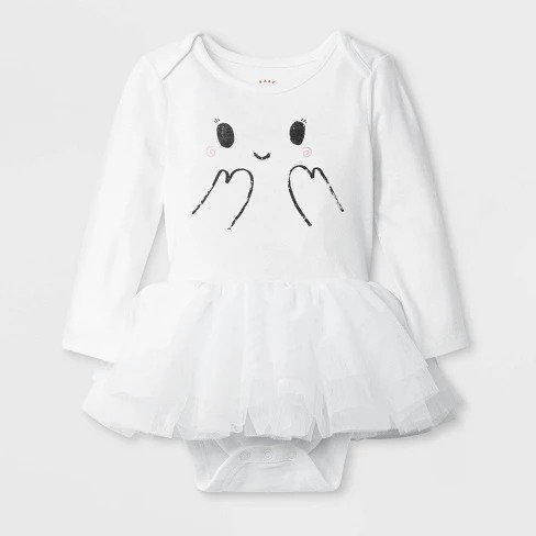 Baby Girls' Halloween Ghost Bodysuit