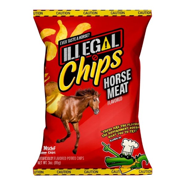 MSCHF Illegal Chips Horse Meat Flavored Chips 3 oz