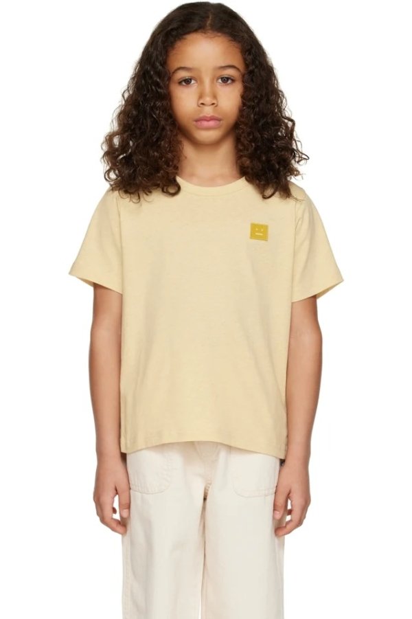 Kids Yellow Crewneck T-Shirt