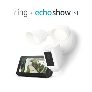Ring Floodlight 智能监控摄像头 + 照明灯 + Echo Show 5 套装