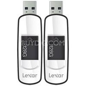 Lexar Black 128GB Jumpdrive S73 SuperSpeed USB 3.0 Flash Drive 2-Pack (256gb Total)