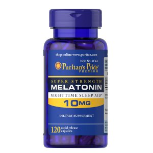 Puritan's Pride Super Strength Rapid Release Capsules Melatonin 10 Mg