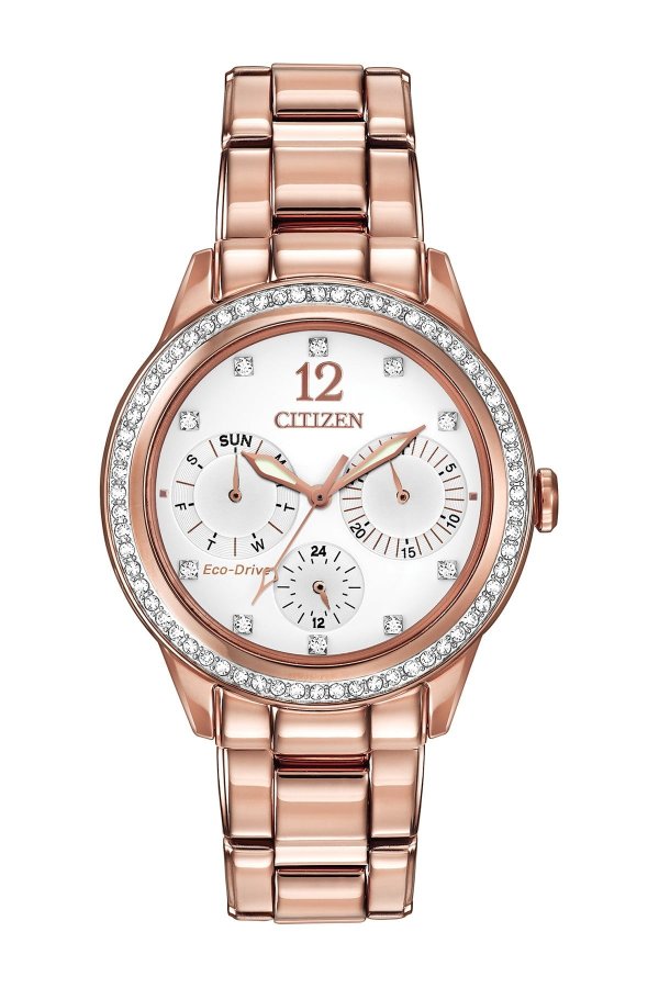 Women's Silhouette Crystal Eco-Drive Watch, 37mm