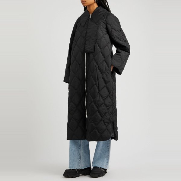Quilted shell coat