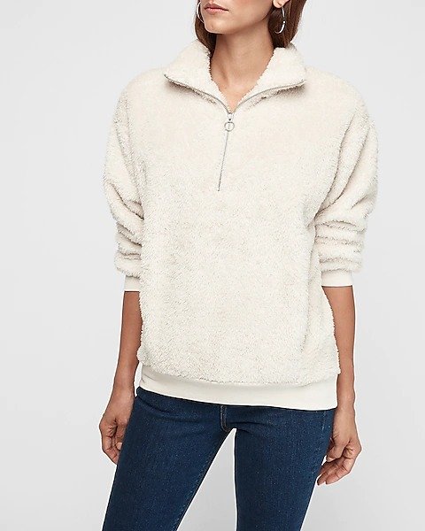 Cozy Fleece Quarter Zip Sweatshirt