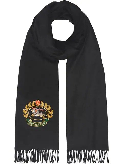 The Large Classic Cashmere Scarf with Archive Logo