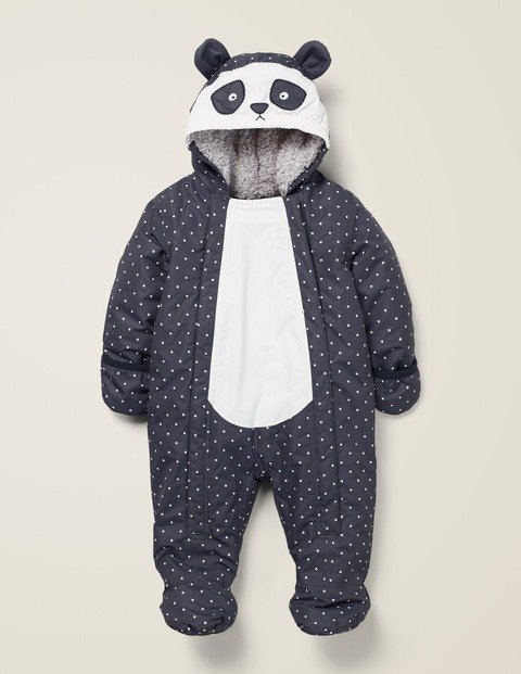 Novelty Snowsuit - Constellation Grey Panda | Boden US