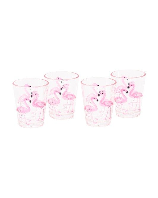 4pk Flamingo Glasses