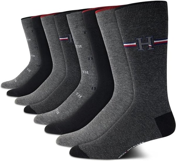 Men's Dress Socks - Lightweight Comfort Crew Sock (8 pack)