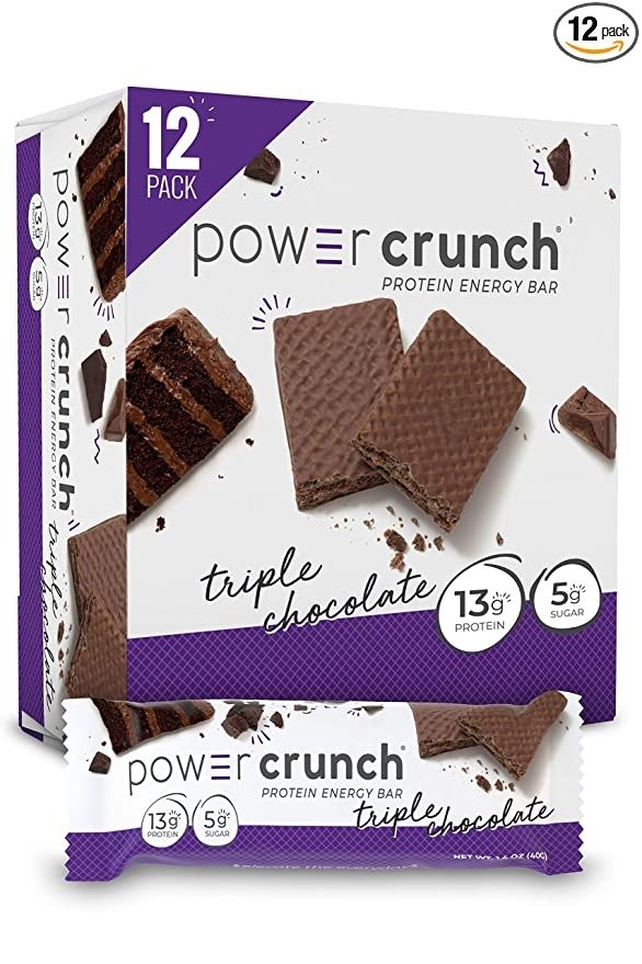 Power Crunch 三倍巧克力高蛋白能量棒 1.4oz 12支