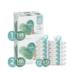 Pampers Pure Baby Diapers and Wipes Starter Kit (2 Month Supply)