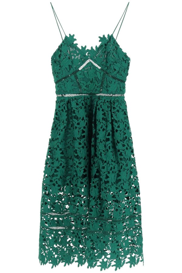 绿色吊带长裙