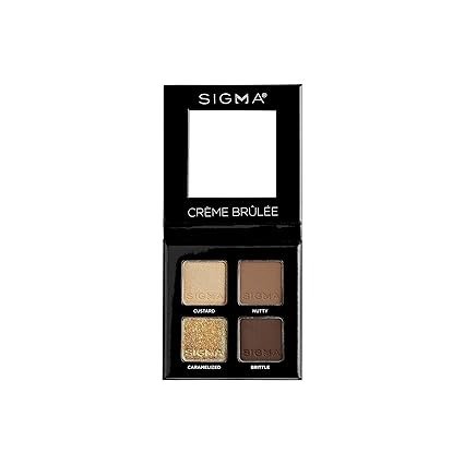 Quad Eyeshadow Palette – Makeup Eyeshadow Quad with a Buttery Soft Formula and Buildable, Blendable Shades for a Flawless Eye Look, Designed for All Day Wear (Creme Brulee)