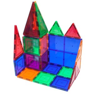 PicassoTiles 60 Piece Set 60pcs Magnet Building Tiles Clear Magnetic 3D Building Blocks Construction Playboards - Creativity beyond Imagination, Inspirational, Recreational, Educational, Conventional