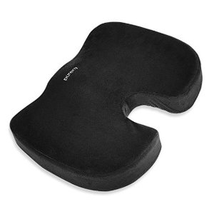 PUREFLY Memory Foam Office Chair and Car Seat Cushion for Car Driver to Relieve Back, Sciatica and Tailbone Pain