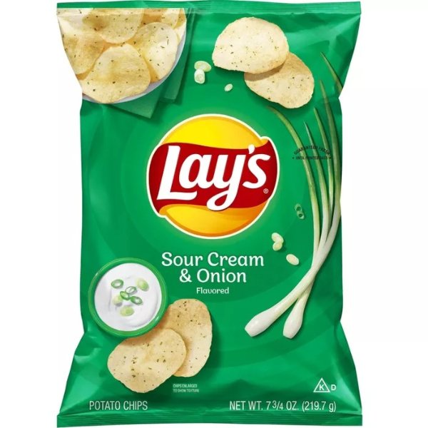 Sour Cream & Onion Flavored Potato Chips - 7.75oz