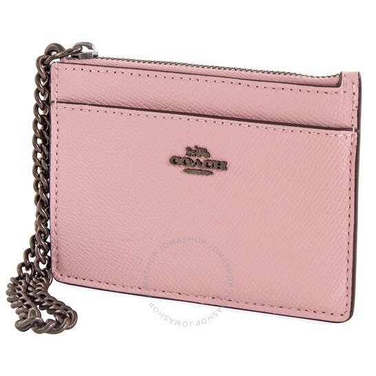 Ladies Chain Card Case In Pink